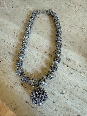 Vintage Etruscan Style .925 Silver Choker Necklace Mexico
